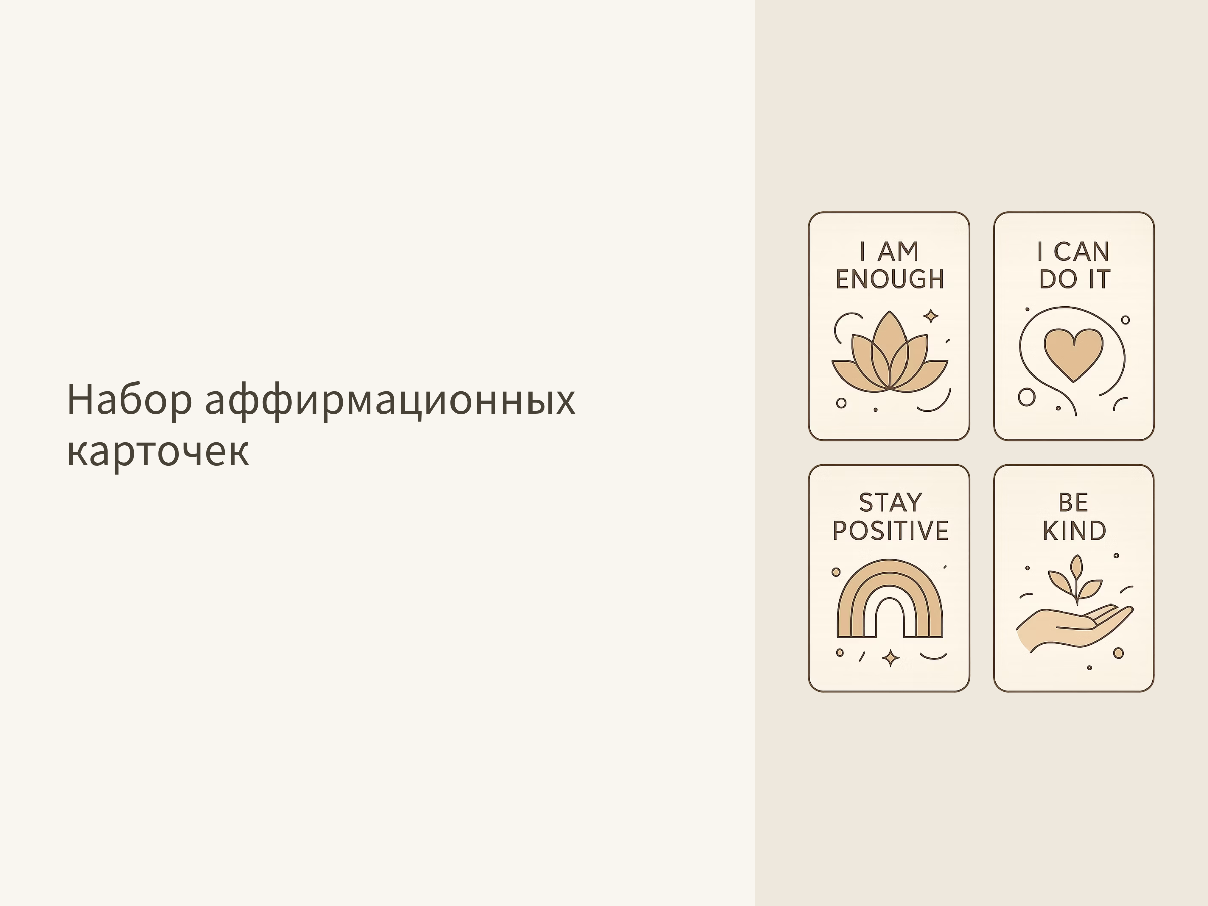 Набор аффирмационных карточек